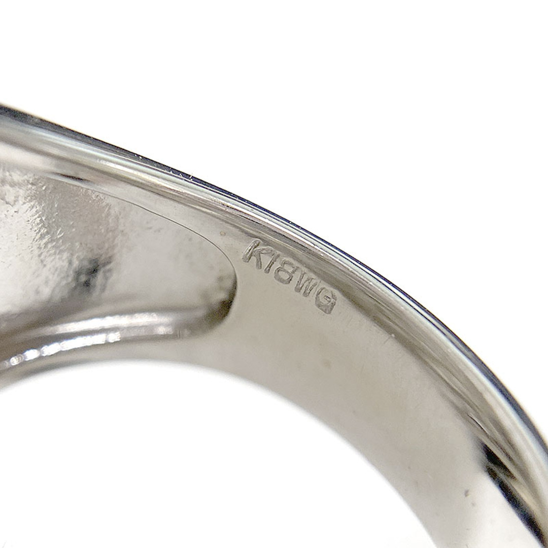 ダイヤモンドリング 約12号 K18WG・ダイヤ1.00ct 幅広 アラベスク調 レディースのアクセサリー(リング(指輪))の商品写真
