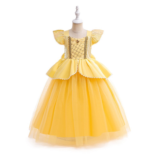 CBY黄色プリンセスドレス女の子コスプレドレス130サイズ(ドレス/フォーマル)