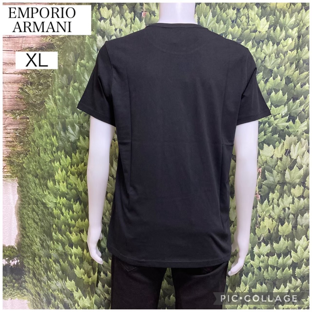 Emporio Armani(エンポリオアルマーニ)の【未使用】23春夏エンポリオアルマーニロゴ半袖 Tシャツ（黒） メンズのトップス(Tシャツ/カットソー(半袖/袖なし))の商品写真