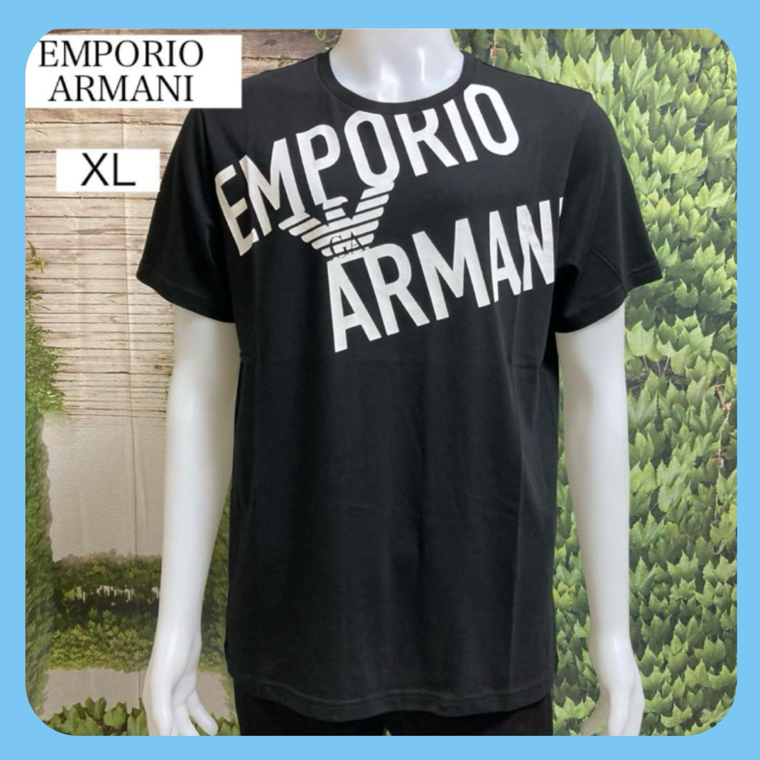 Emporio Armani(エンポリオアルマーニ)の【未使用】23春夏エンポリオアルマーニロゴ半袖 Tシャツ（黒） メンズのトップス(Tシャツ/カットソー(半袖/袖なし))の商品写真