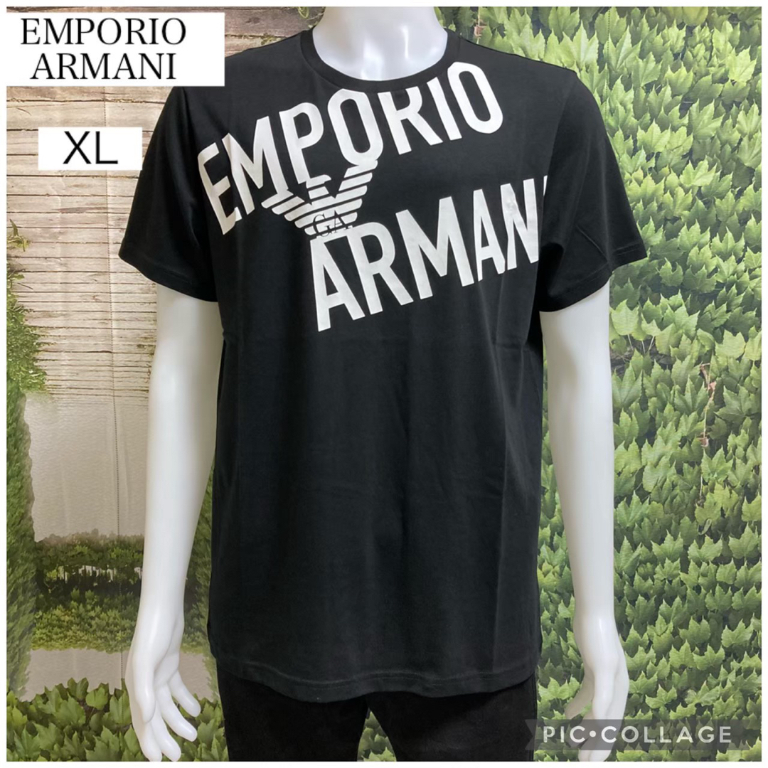 Emporio Armani(エンポリオアルマーニ)の【未使用】23春夏エンポリオアルマーニロゴ半袖 Tシャツ（黒） メンズのトップス(Tシャツ/カットソー(半袖/袖なし))の商品写真