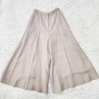 FOXEY - 極美品 フォクシー ワイドパンツ 38 Mサイズ フレア 伸縮性 グレージュ