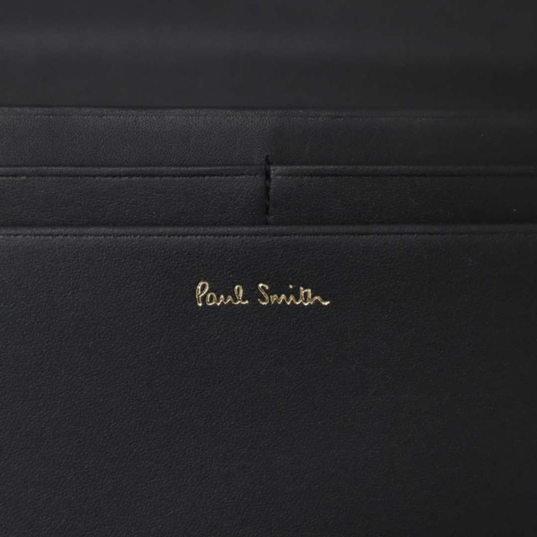 Paul Smith(ポールスミス)のポールスミス バッグ ロゴ箔押し レザー 長財布 ロングウォレット ブラック メンズのファッション小物(長財布)の商品写真