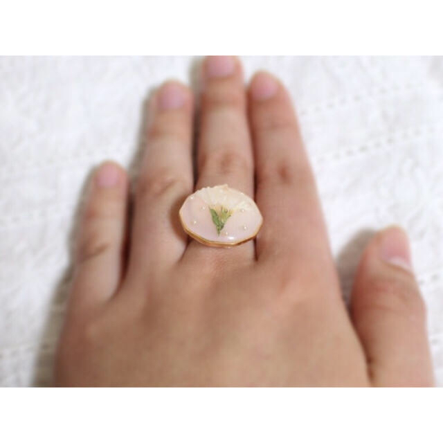 flower(フラワー)のflower♥︎ring スターチス×きらきら ハンドメイドのアクセサリー(リング)の商品写真