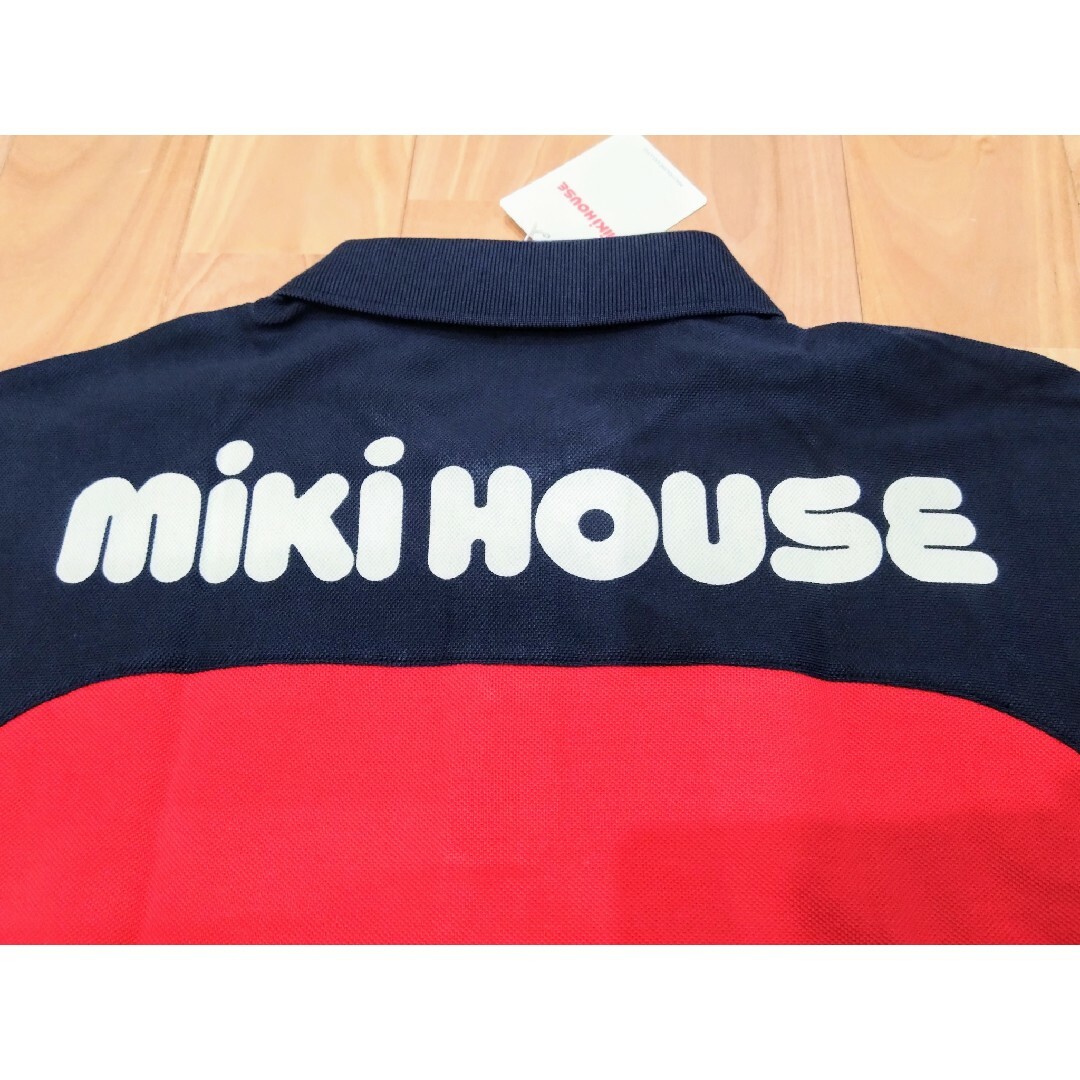 mikihouse(ミキハウス)のミキハウス　バックロゴ　ポロシャツ　大人用　S あかん　紺　トップス　日本製 レディースのトップス(ポロシャツ)の商品写真