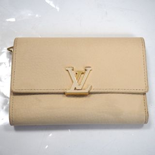 ルイヴィトン(LOUIS VUITTON)のルイ・ヴィトン ポルトフォイユカプシーヌ M45857 トリヨンレザー 三つ折り財布 レディース Th960891 良好・中古(財布)