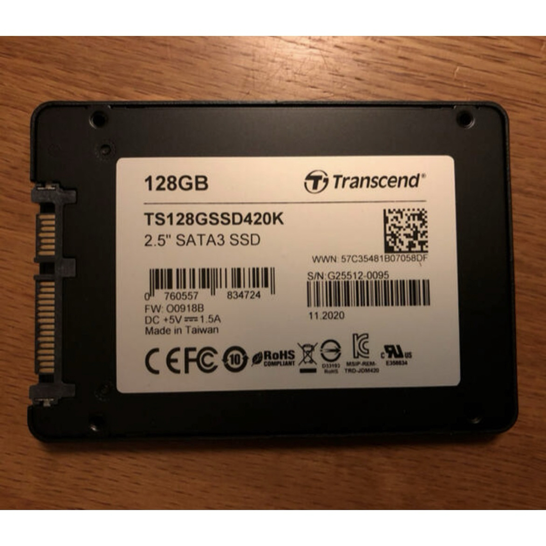 Transcend(トランセンド)の値下げ！TS128GSSD420K 128GB SSD スマホ/家電/カメラのPC/タブレット(PC周辺機器)の商品写真