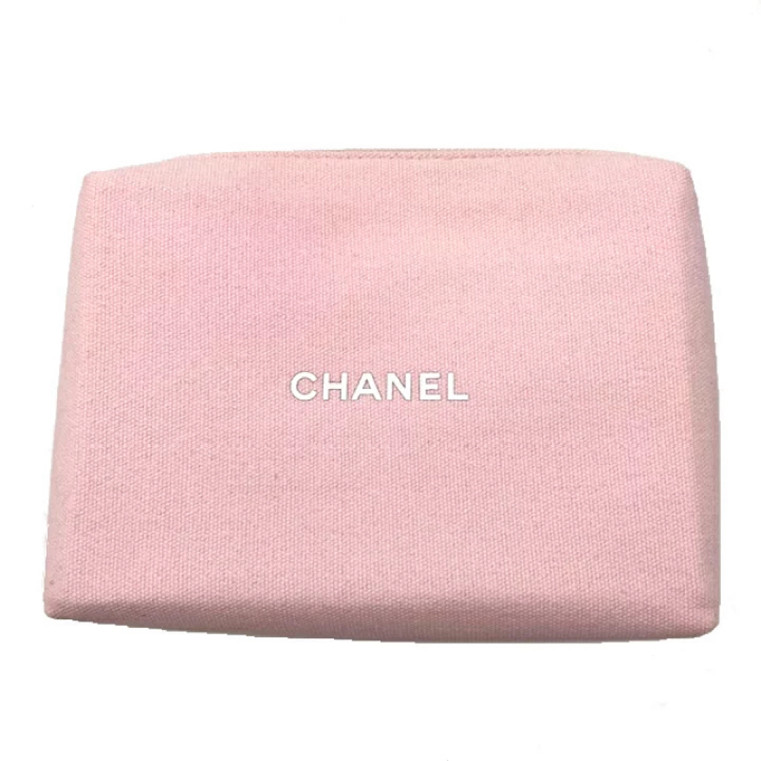 CHANEL(シャネル)のCHNEL シャネル ノベルティ キャンバス ピンク ポーチ 小物入れ レディースのファッション小物(ポーチ)の商品写真