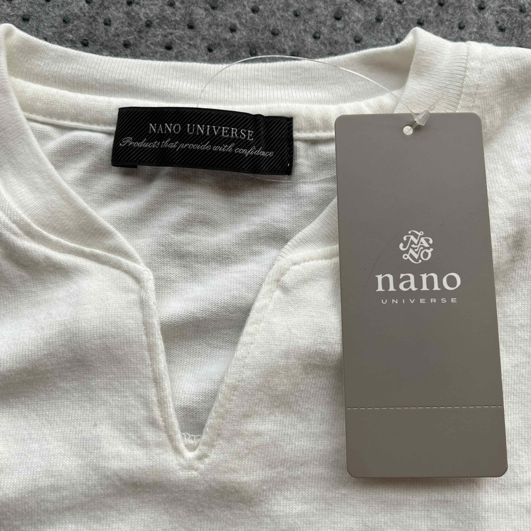 nano・universe(ナノユニバース)のNANO UNIVERSE VスリットリブネックTシャツ メンズのトップス(Tシャツ/カットソー(半袖/袖なし))の商品写真