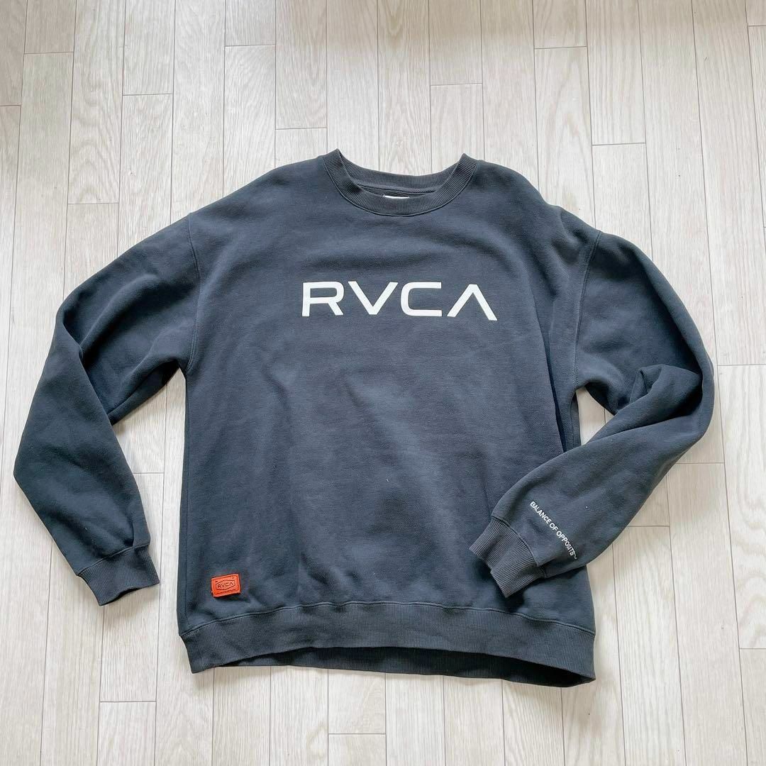 RVCA(ルーカ)のRVCA スウェット トレーナー ダークグレー S 大きめ ルーカ メンズのトップス(スウェット)の商品写真