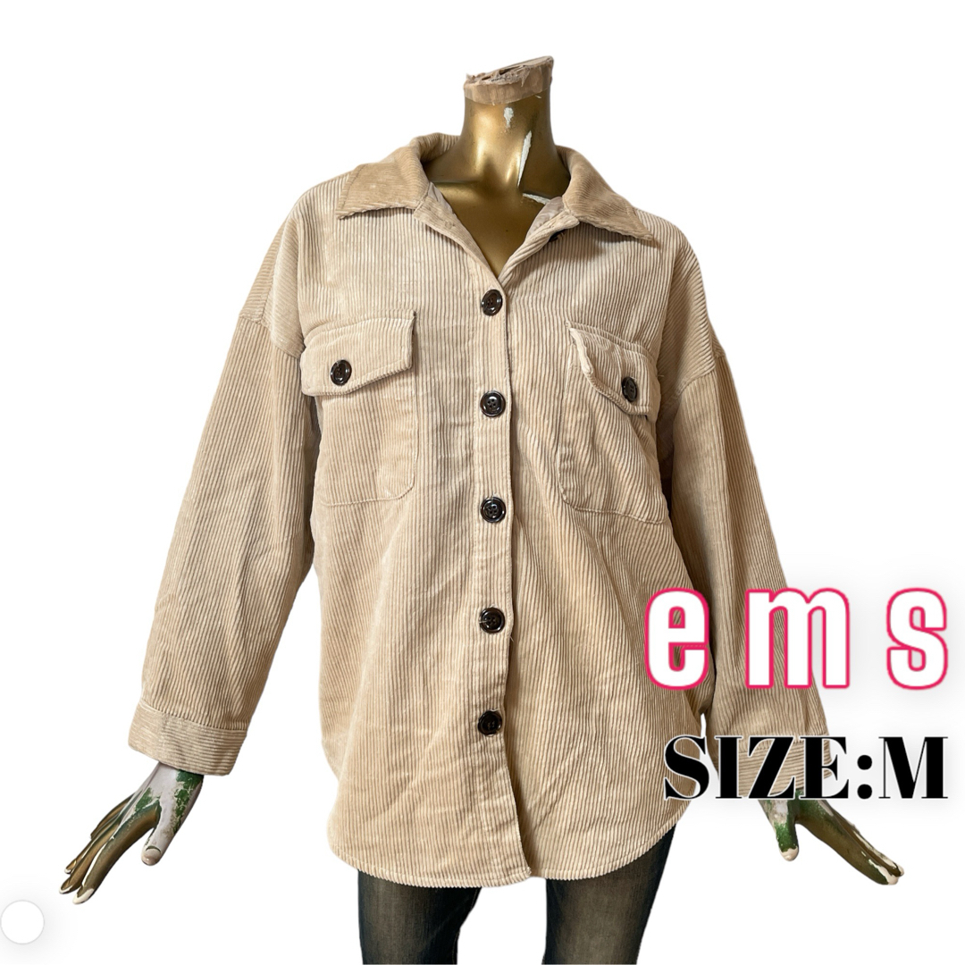 EMSEXCITE(エムズエキサイト)のems ♥ 激かわ オーバー BIG コーデュロイシャツジャケット レディースのジャケット/アウター(その他)の商品写真