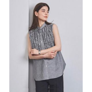 ユナイテッドアローズ(UNITED ARROWS)の新品 UNITED ARROWS SLAB フリル ノースリーブ シャツ(シャツ/ブラウス(半袖/袖なし))