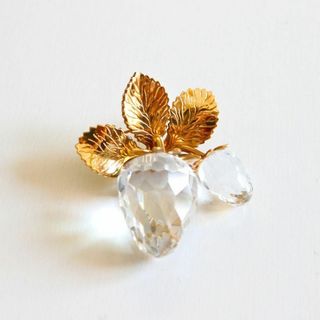 SWAROVSKI - スワロフスキー いちごクリスタルブローチ