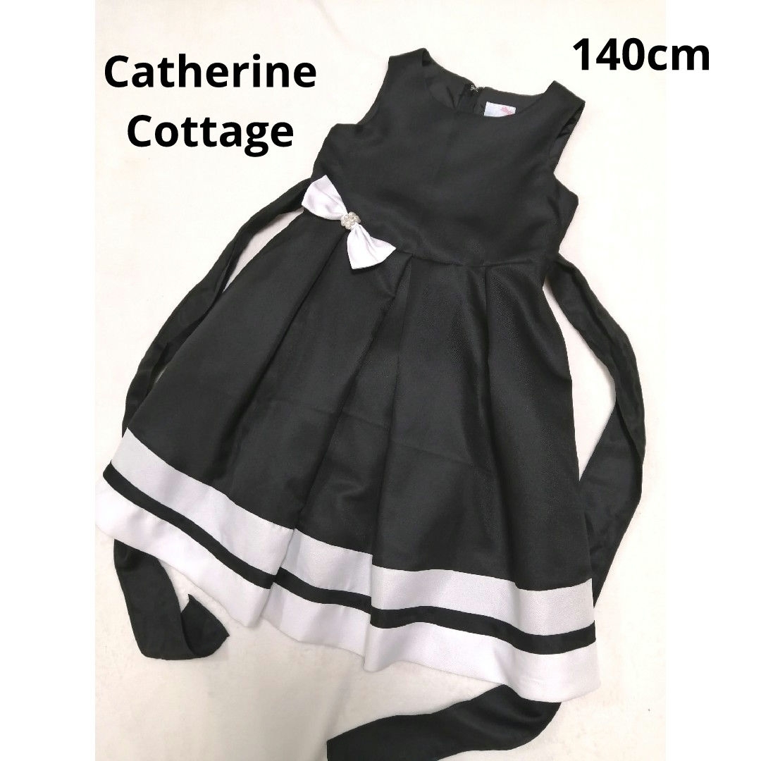 Catherine Cottage(キャサリンコテージ)の値下げ【Catherine Cottage 】ドレス・ワンピース・リボン・140 キッズ/ベビー/マタニティのキッズ服女の子用(90cm~)(ドレス/フォーマル)の商品写真