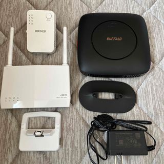 バッファロー(Buffalo)のWi-Fi6 ルーター ➕ 中継機 2台セット WSR-3200AX4S 他(PC周辺機器)