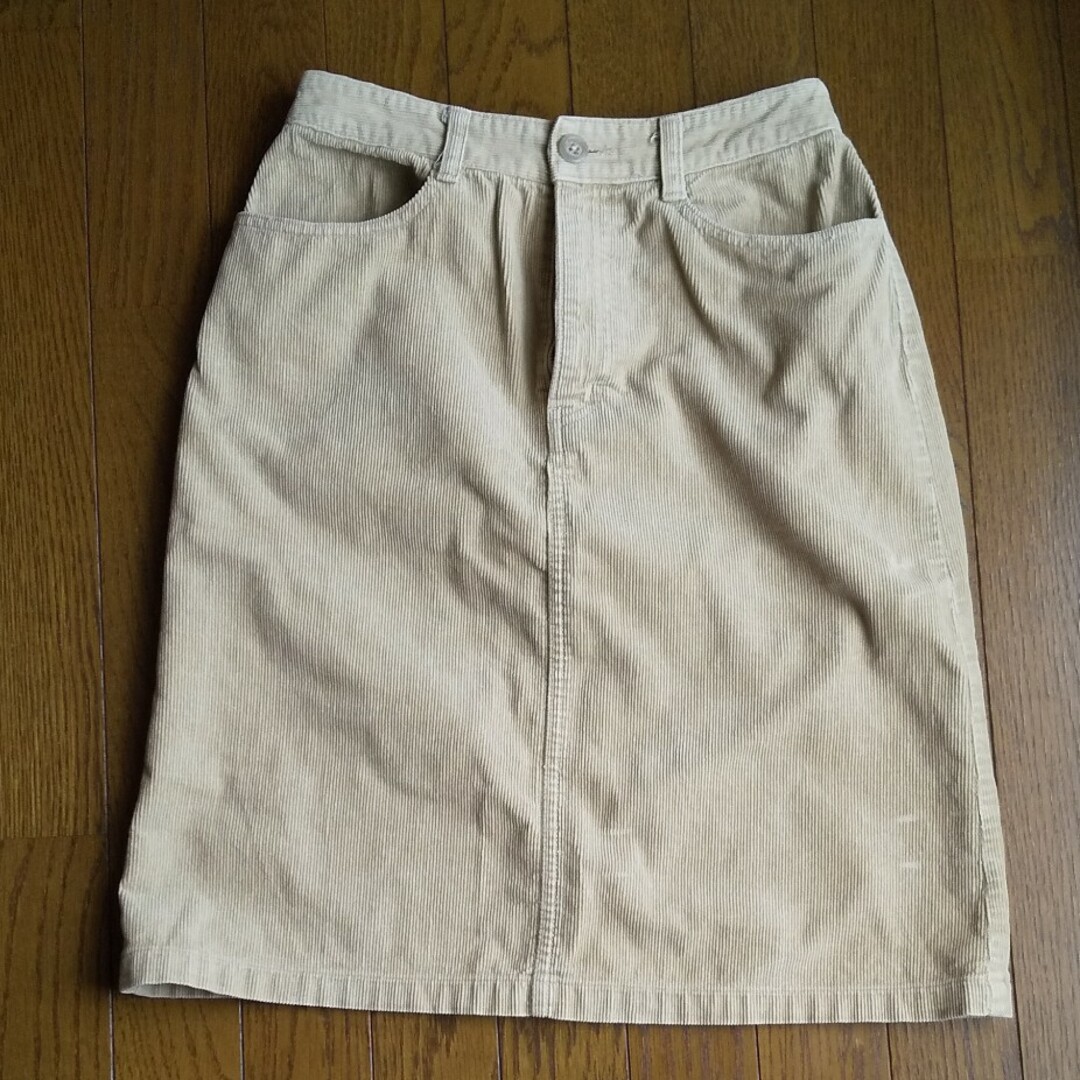 OLIVEdesOLIVE(オリーブデオリーブ)のレディース コーデュロイスカート ベージュ レディースのスカート(ひざ丈スカート)の商品写真