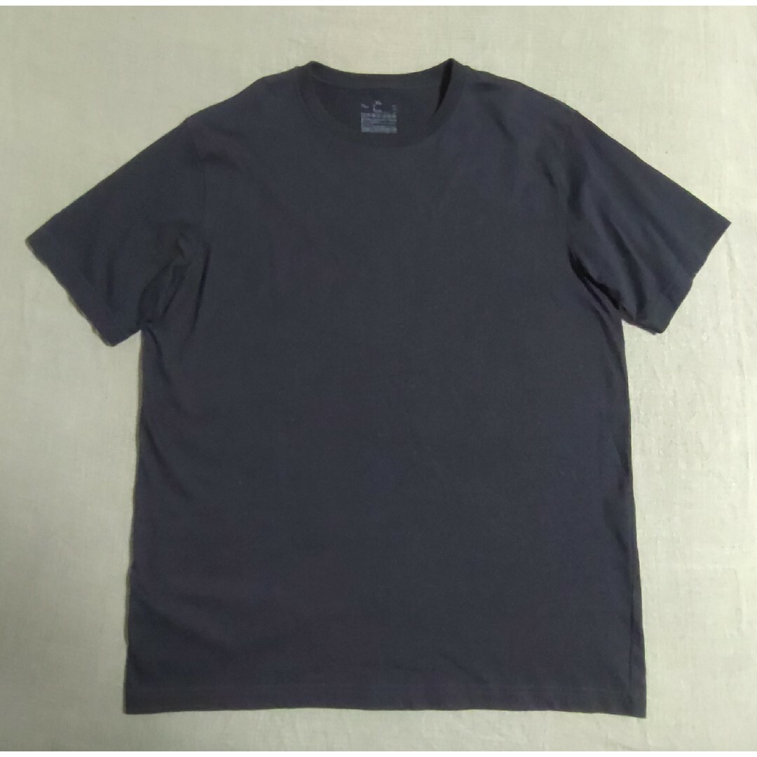 MUJI (無印良品)(ムジルシリョウヒン)の無印良品 天竺編み クルーネック Tシャツ ブラック XL メンズのトップス(Tシャツ/カットソー(半袖/袖なし))の商品写真