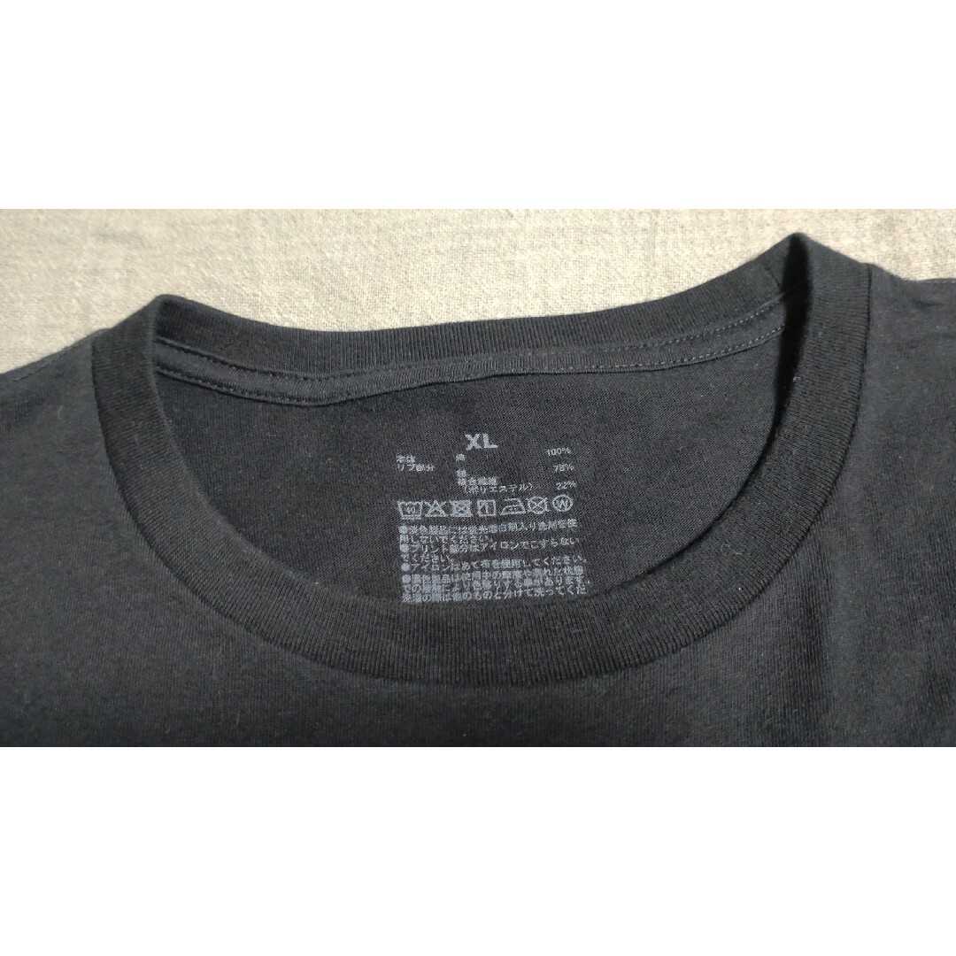 MUJI (無印良品)(ムジルシリョウヒン)の無印良品 天竺編み クルーネック Tシャツ ブラック XL メンズのトップス(Tシャツ/カットソー(半袖/袖なし))の商品写真