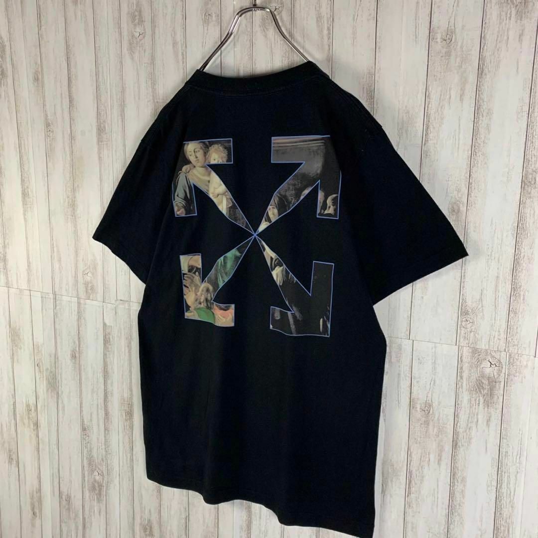 OFF-WHITE(オフホワイト)の【超絶人気モデル】オフホワイト 正規品 XL クロスアロー 両面ロゴ Tシャツ メンズのトップス(Tシャツ/カットソー(半袖/袖なし))の商品写真