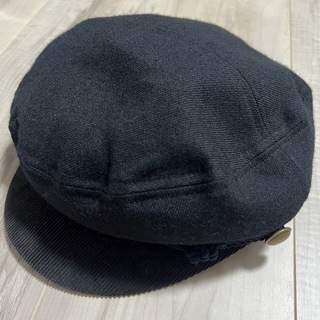 オーバーライド(override)のオーバーライド/override ハンチング帽子 黒 約2万円 送料込み(ハンチング/ベレー帽)