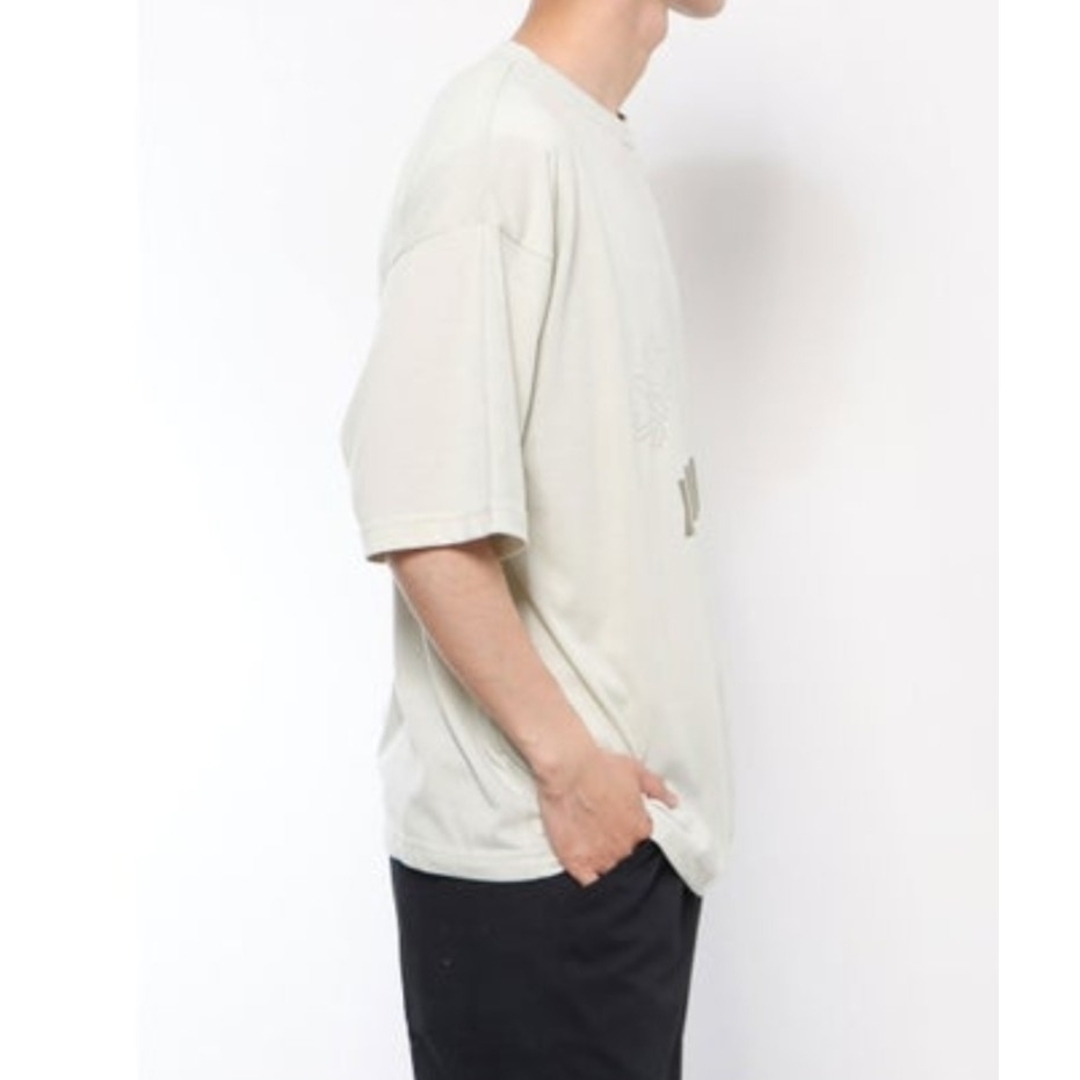coen(コーエン)のcoen WプリントカレッジTシャツ カーキ メンズのトップス(Tシャツ/カットソー(半袖/袖なし))の商品写真