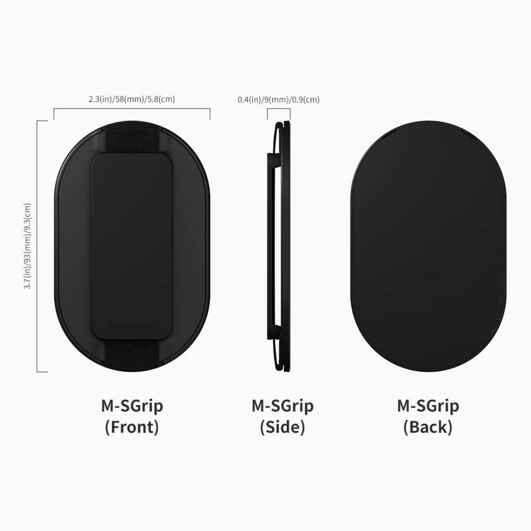 色:ブラック超強磁力スマホ指マグネットグリップSinjimoru、Magsa スマホ/家電/カメラのスマホアクセサリー(その他)の商品写真