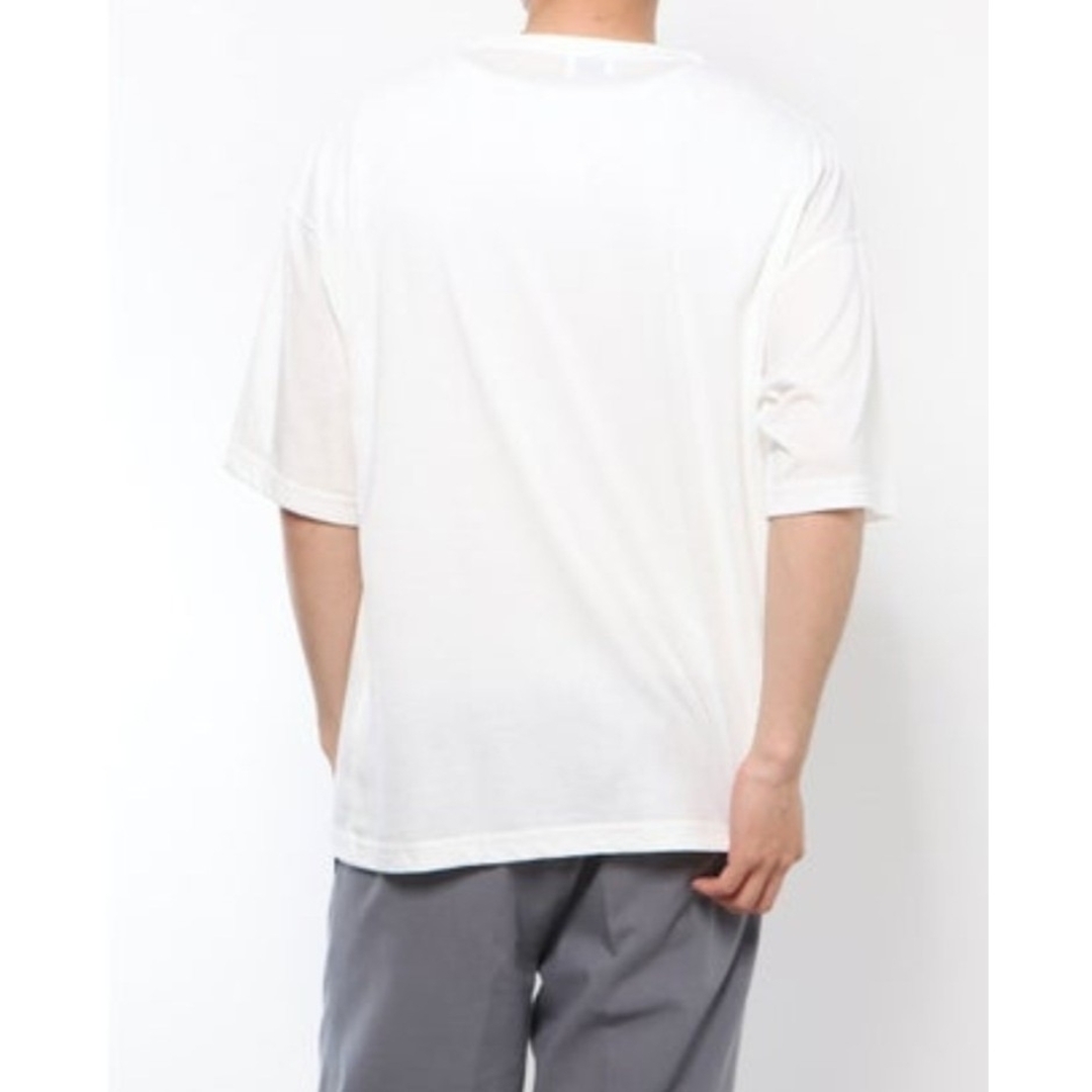 coen(コーエン)のcoenoutlet WプリントカレッジTシャツ ホワイト メンズのトップス(Tシャツ/カットソー(半袖/袖なし))の商品写真