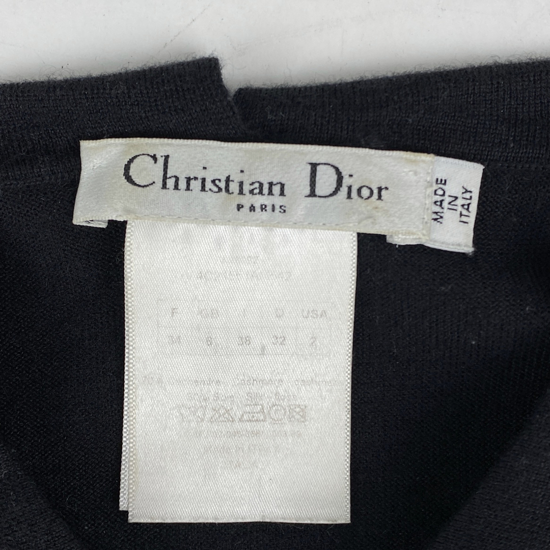 Christian Dior(クリスチャンディオール)のクリスチャンディオール ロゴ ノースリーブ ニット レディース 34 【中古】 レディースのトップス(ニット/セーター)の商品写真