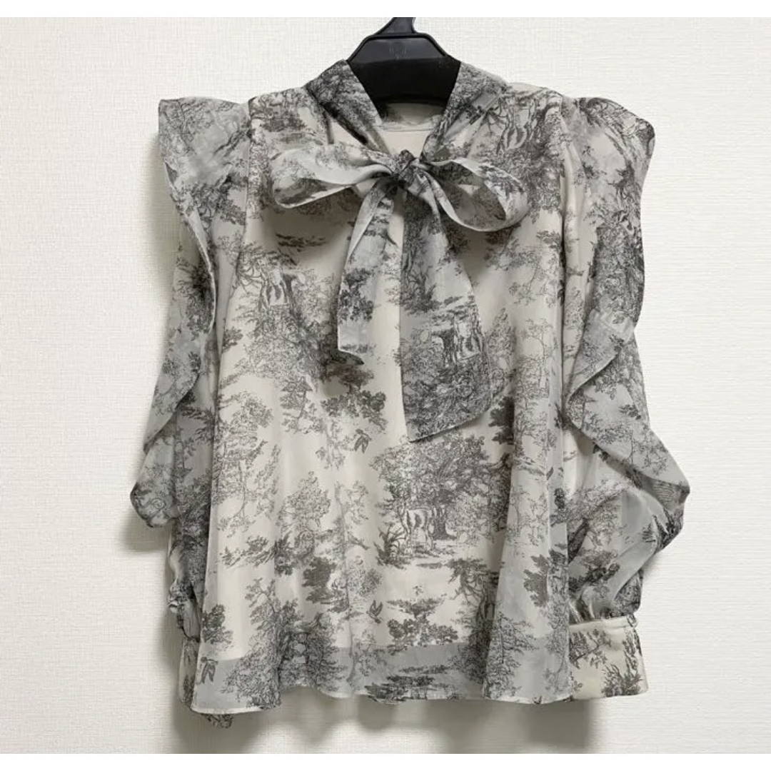 SNIDEL - 【正規品】snidel オーガンシースルーブラウス NVY SNIDEL - 【正規品】snidel オーガンシースルーブラウス NVY