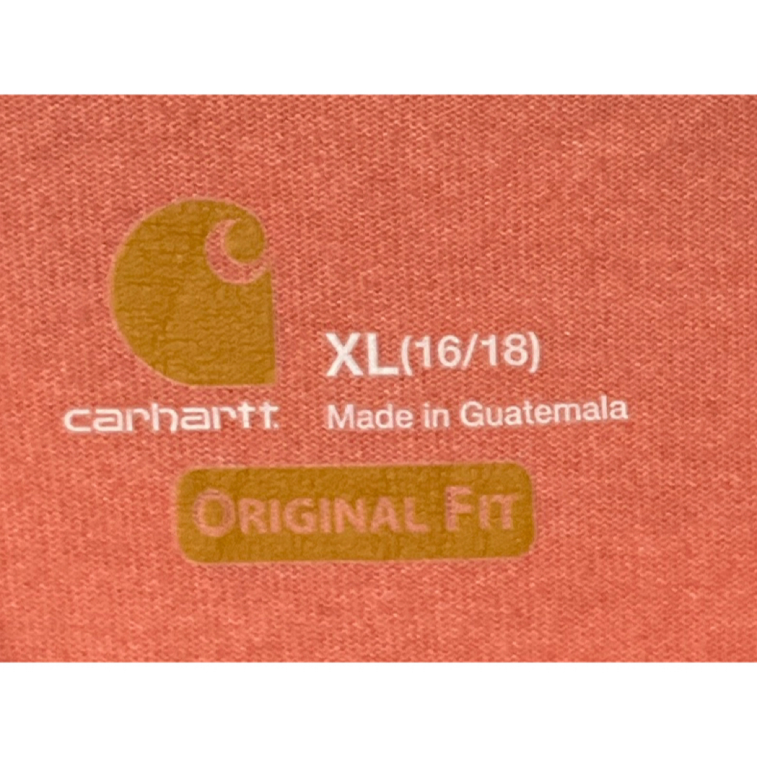 carhartt(カーハート)のアメリカ古着USAカーハート XLsize Carhartt Tシャツオレンジ メンズのトップス(Tシャツ/カットソー(半袖/袖なし))の商品写真