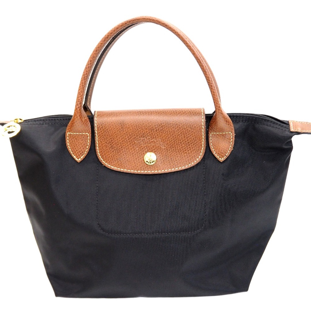 LONGCHAMP(ロンシャン)のロンシャン トートバッグ プリアージュ 本革×ナイロン ブラウン×ブラック系 Th960741 美品・中古 レディースのバッグ(トートバッグ)の商品写真