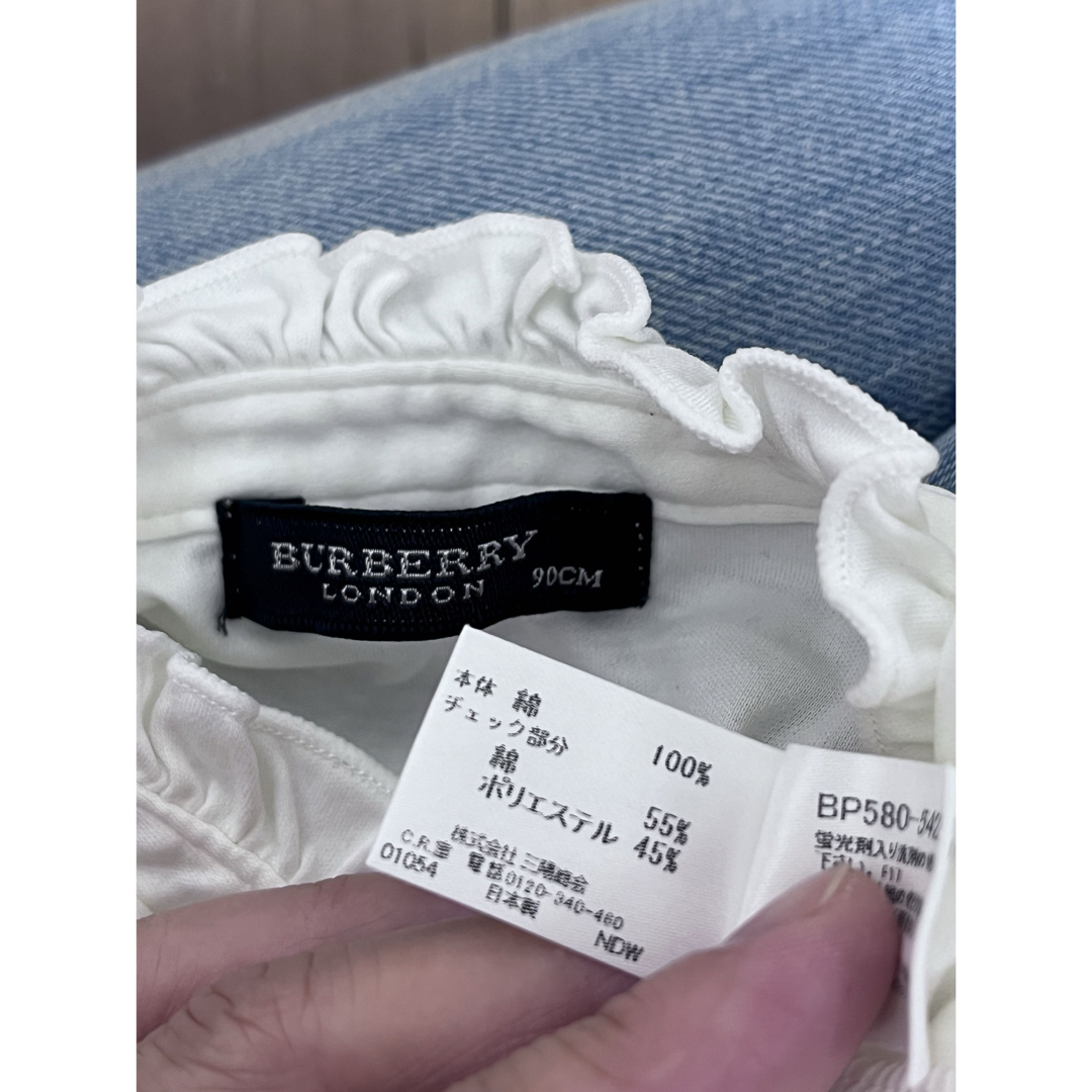 BURBERRY(バーバリー)のバーバリー　90cm ボタンシャツ　ブラウス　フォーマル　半袖ポロシャツ キッズ/ベビー/マタニティのキッズ服女の子用(90cm~)(ブラウス)の商品写真