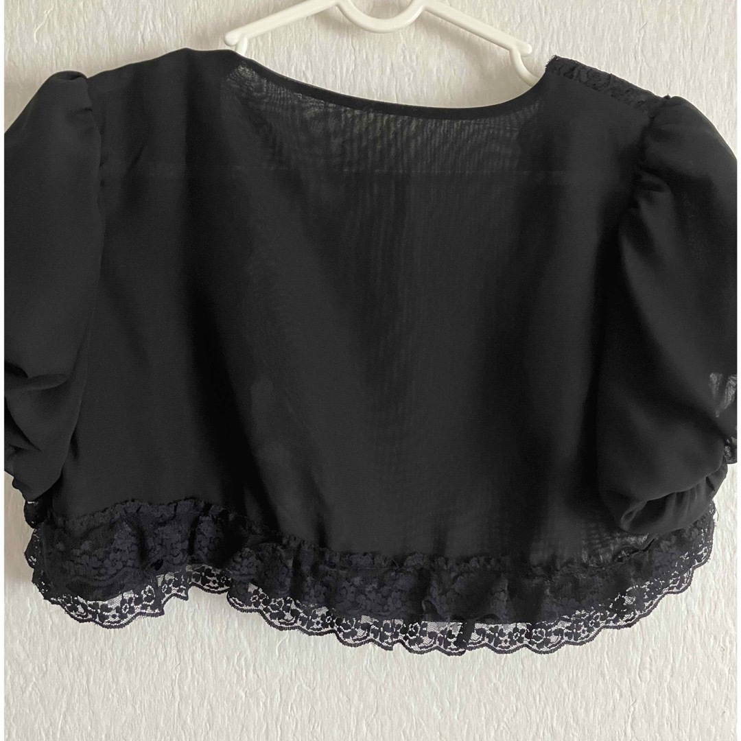 パーティードレス　黒　ボレロ　羽織り　半袖 レディースのフォーマル/ドレス(その他ドレス)の商品写真