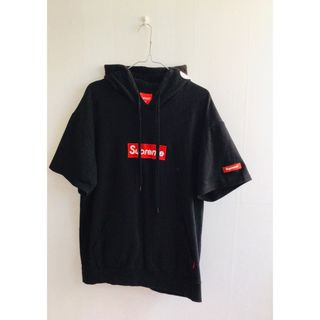 シュプリーム(Supreme)のsupremeフード付きロゴTシャツ　2XL(Tシャツ(半袖/袖なし))