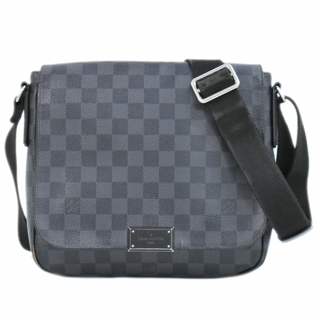 LOUIS VUITTON(ルイヴィトン)の本物 ルイヴィトン LOUIS VUITTON LV ディストリクト PM ダミエ グラフィット ショルダーバッグ ポシェット ブラック グレー N41260 ビトン バッグ 中古 メンズのバッグ(ショルダーバッグ)の商品写真