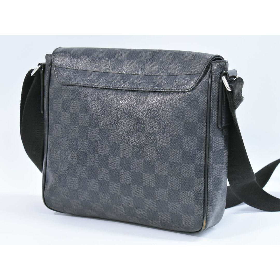 LOUIS VUITTON(ルイヴィトン)の本物 ルイヴィトン LOUIS VUITTON LV ディストリクト PM ダミエ グラフィット ショルダーバッグ ポシェット ブラック グレー N41260 ビトン バッグ 中古 メンズのバッグ(ショルダーバッグ)の商品写真