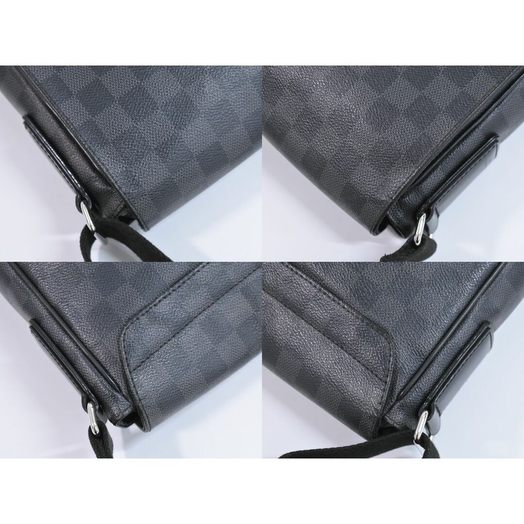 LOUIS VUITTON(ルイヴィトン)の本物 ルイヴィトン LOUIS VUITTON LV ディストリクト PM ダミエ グラフィット ショルダーバッグ ポシェット ブラック グレー N41260 ビトン バッグ 中古 メンズのバッグ(ショルダーバッグ)の商品写真