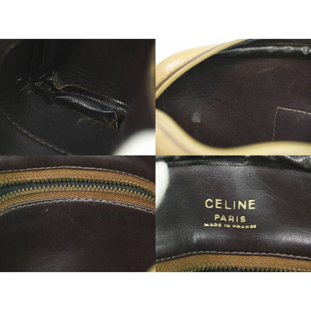 celine(セリーヌ)の本物 セリーヌ CELINE マカダム ショルダーバッグ ポシェット PVC ベージュ Macadam バッグ 中古 レディースのバッグ(ショルダーバッグ)の商品写真