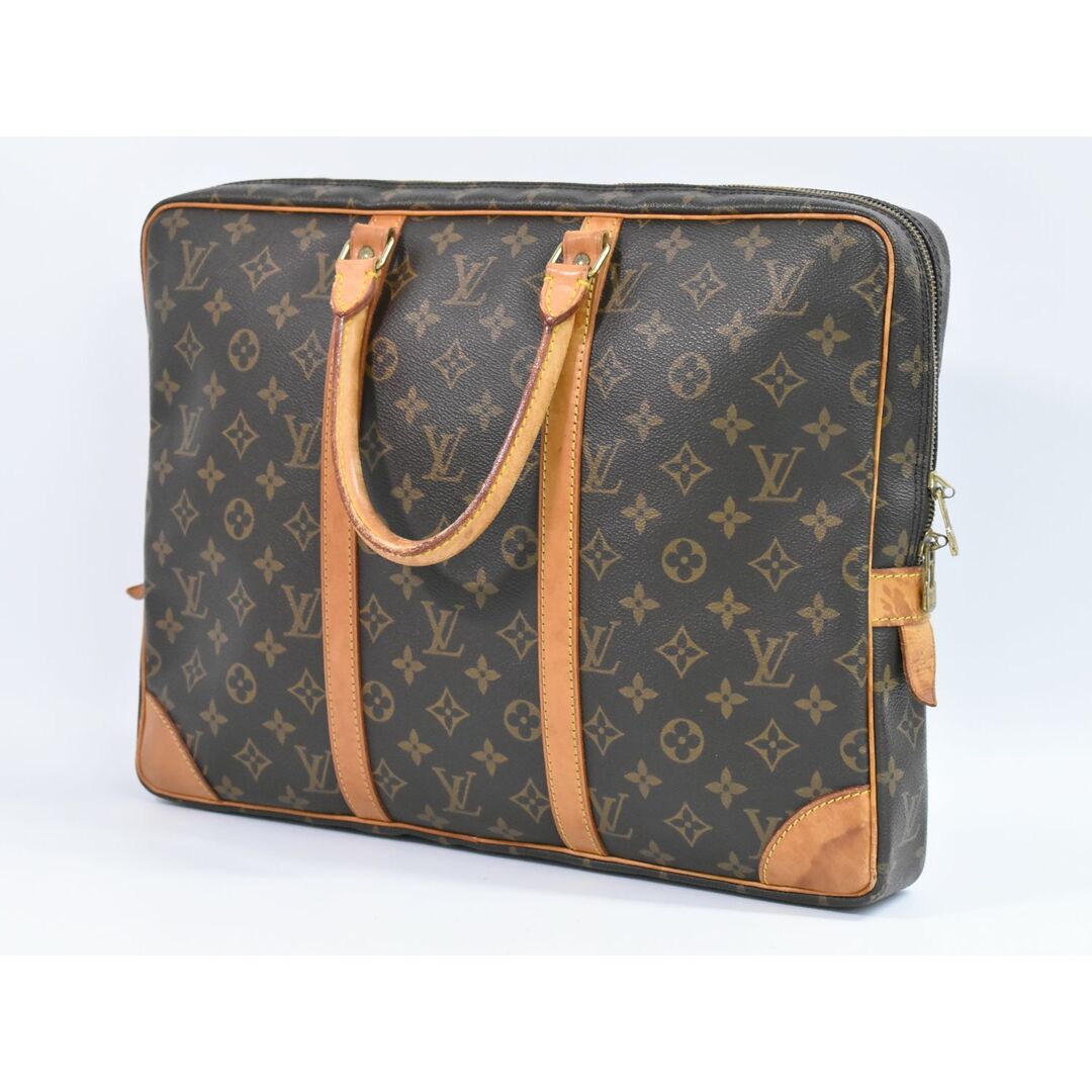 LOUIS VUITTON(ルイヴィトン)の本物 ルイヴィトン LOUIS VUITTON LV ポルトドキュマン ヴォワヤージュ モノグラム ビジネスバッグ ハンドバッグ ブラウン M40226 ビトン バッグ 中古 メンズのバッグ(ビジネスバッグ)の商品写真