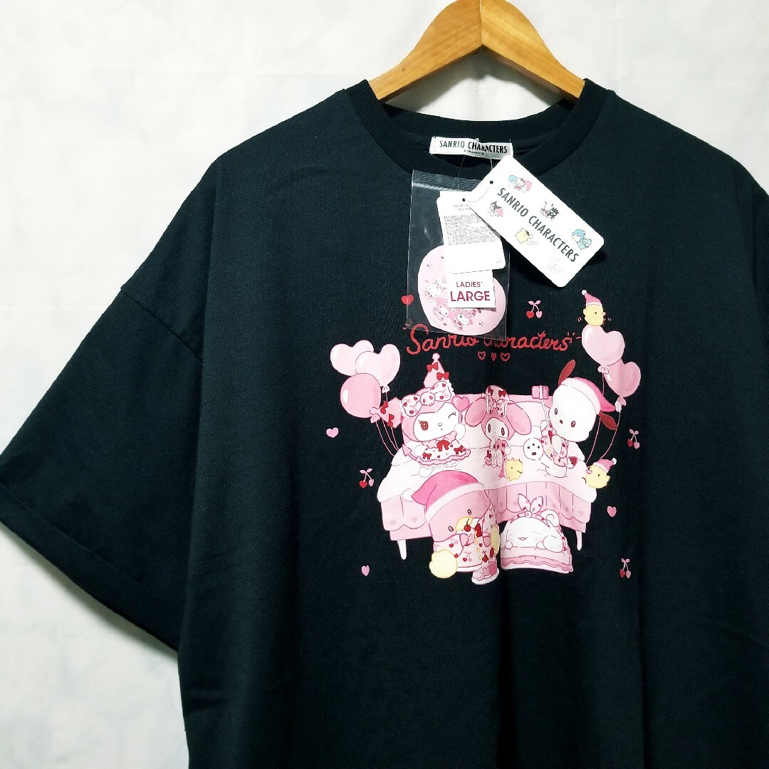サンリオ(サンリオ)の新品　サンリオ　Tシャツ　クロミ　マイメロ　シナモン　レディース　4Lサイズ レディースのトップス(Tシャツ(半袖/袖なし))の商品写真