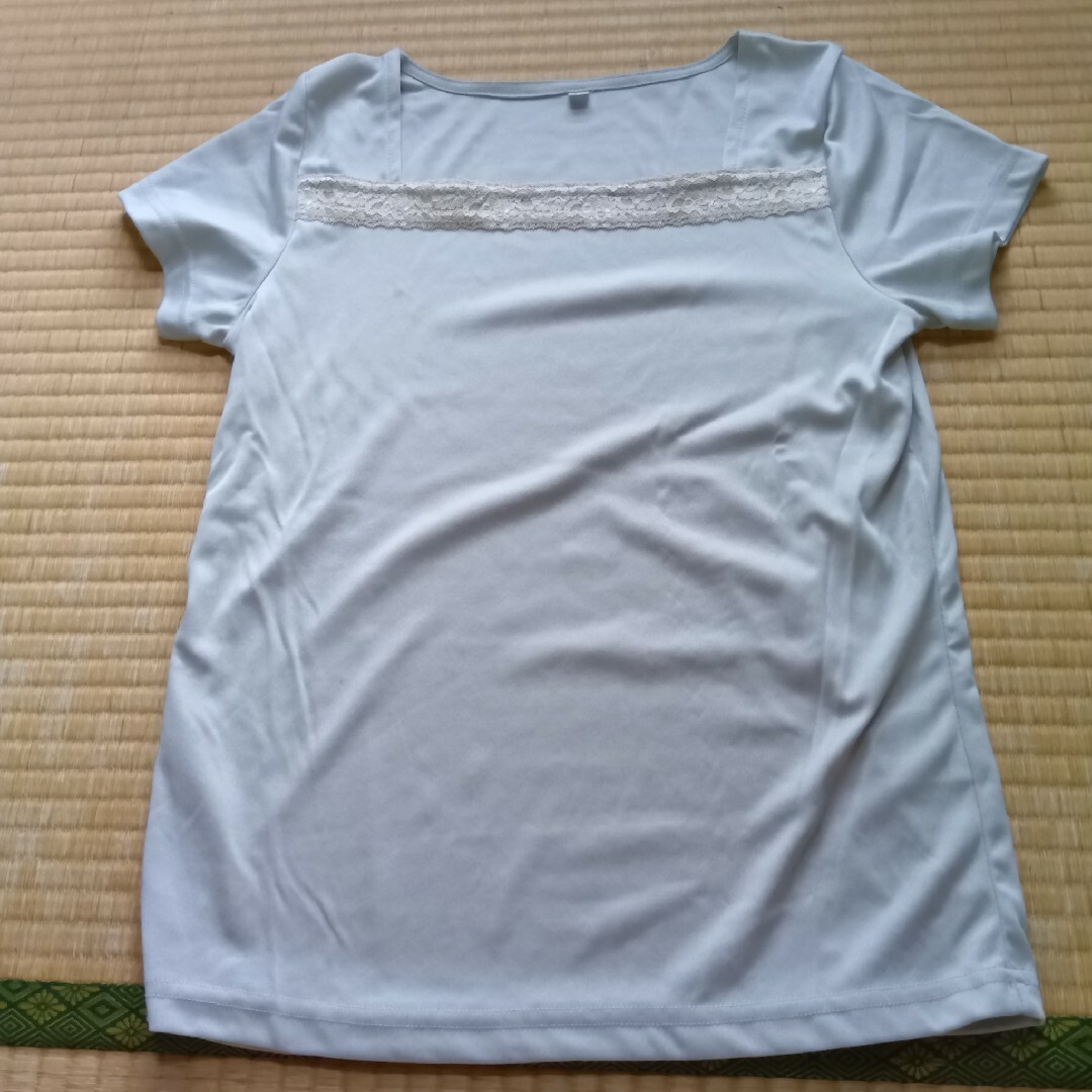グレー半袖カットソーM レディースのトップス(カットソー(半袖/袖なし))の商品写真