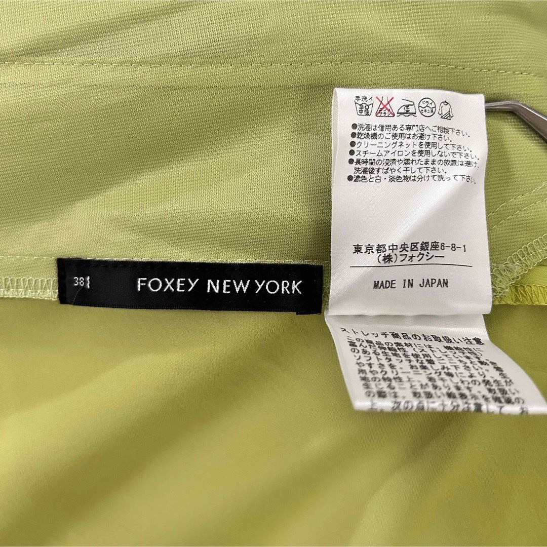 FOXEY NEW YORK(フォクシーニューヨーク)のフォクシーニューヨーク若草色の上品な ワンピースサイズ３８FOXEY レディースのワンピース(ひざ丈ワンピース)の商品写真