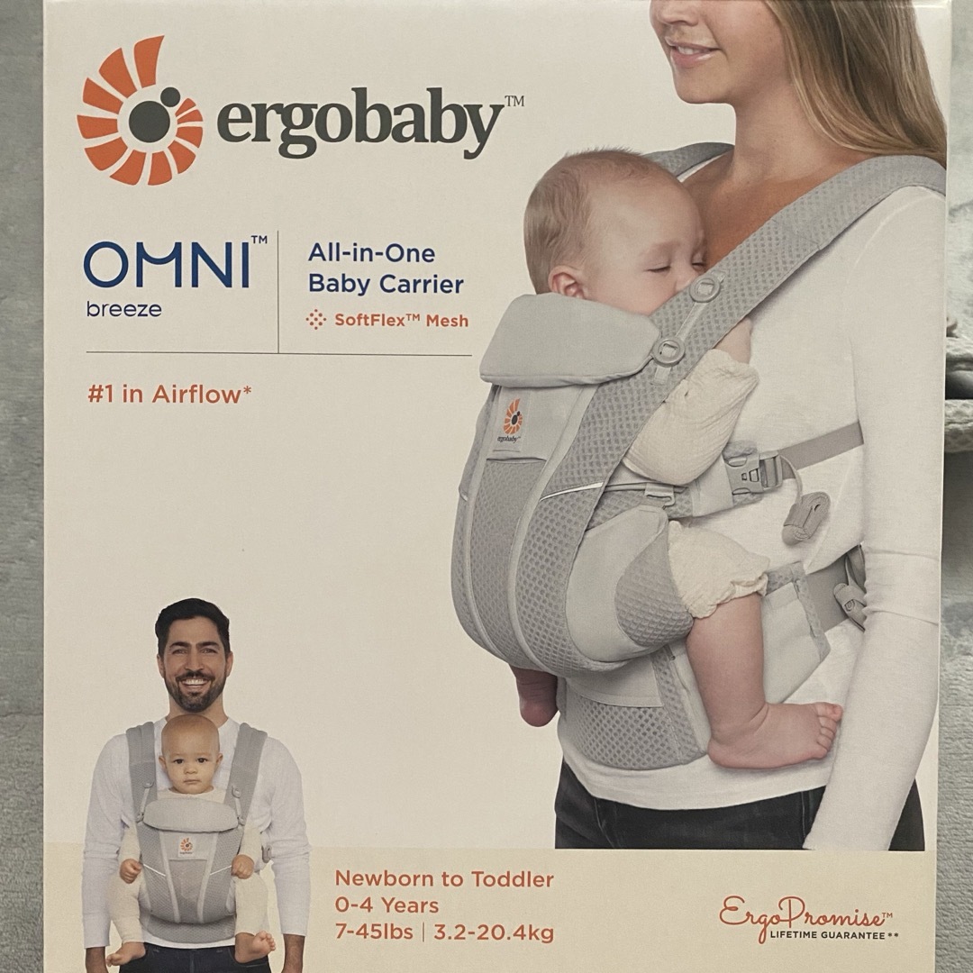 Ergobaby(エルゴベビー)のエルゴベビー OMNI Breeze パールグレー CREGBCZ360PGRY キッズ/ベビー/マタニティの外出/移動用品(抱っこひも/おんぶひも)の商品写真