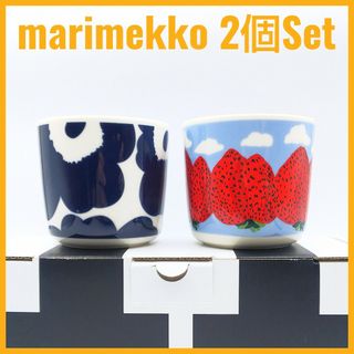 マリメッコ(marimekko)の新品未使用 マリメッコ ラテマグ 2個セット ウニッコ ストロベリーマウンテン(タンブラー)