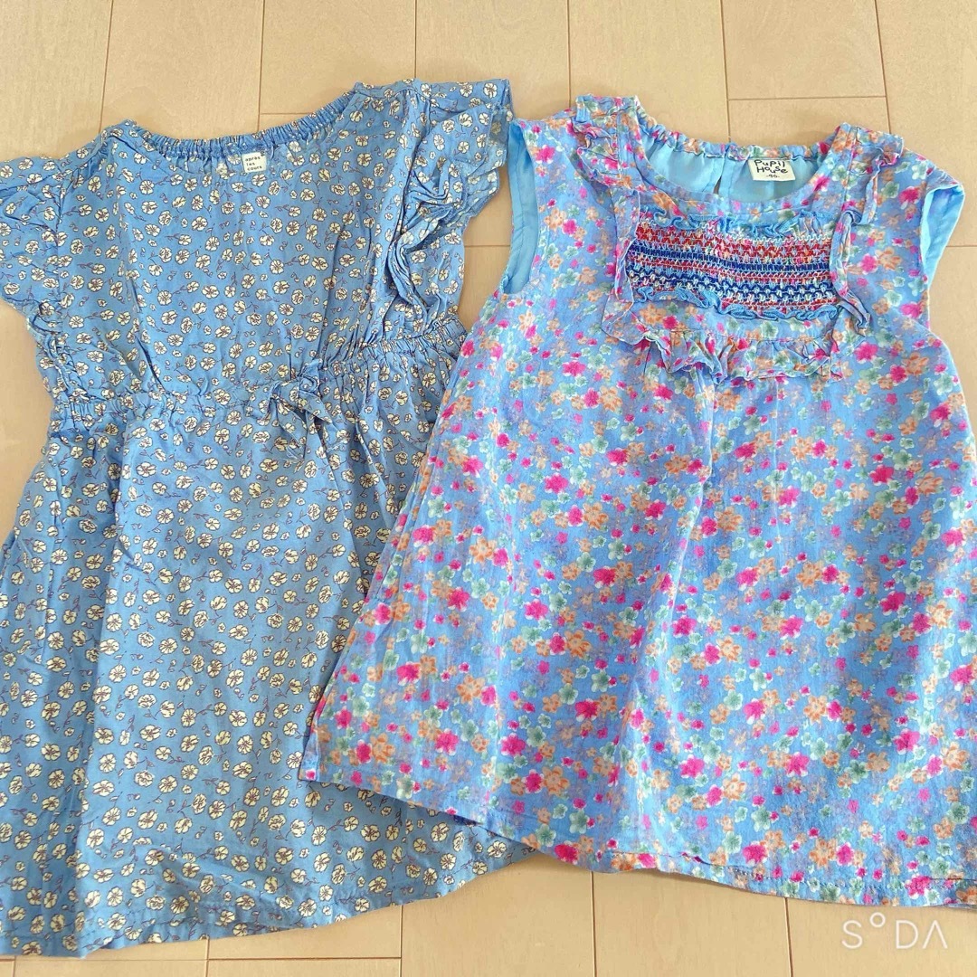 apres les cours(アプレレクール)の女の子 ワンピース2枚セット 90サイズ キッズ/ベビー/マタニティのキッズ服女の子用(90cm~)(ワンピース)の商品写真