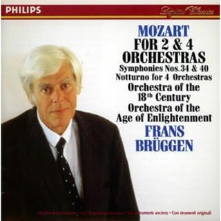 モーツアルト　交響曲３４，４０番他　ブリュッヘン指揮　１８世紀オーケストラ(クラシック)
