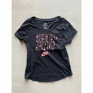 ナイキ(NIKE)のNIKE ナイキ ガールズ プリントTシャツ ブラック (y175)(Tシャツ/カットソー)