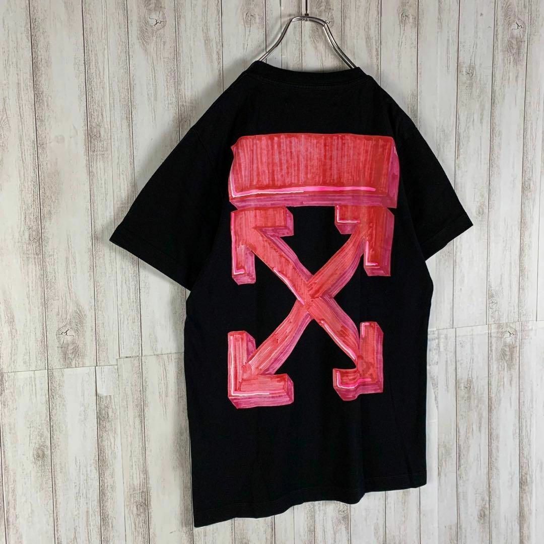 OFF-WHITE(オフホワイト)の【超絶人気モデル】オフホワイト M クロスアロー 両面ロゴ 入手困難 Tシャツ メンズのトップス(Tシャツ/カットソー(半袖/袖なし))の商品写真