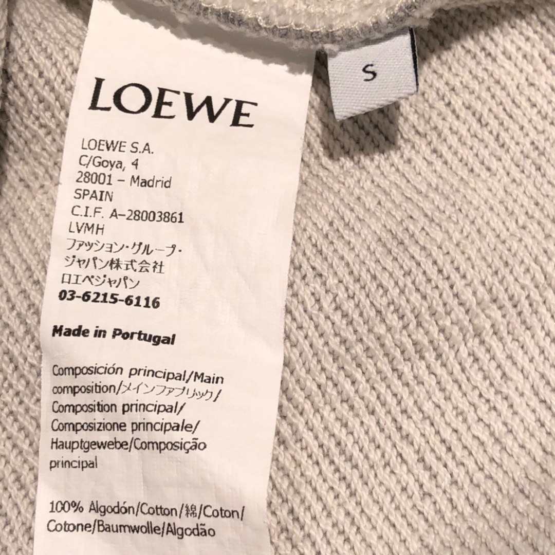 LOEWE(ロエベ)の　ロエベ LOEWE アナグラムロゴクロップドスウェットシャツ サイズS 本体コットン100% リブ部 羊毛94% ポリアミド5% エラスタン1% レディース スウェット レディースのトップス(トレーナー/スウェット)の商品写真