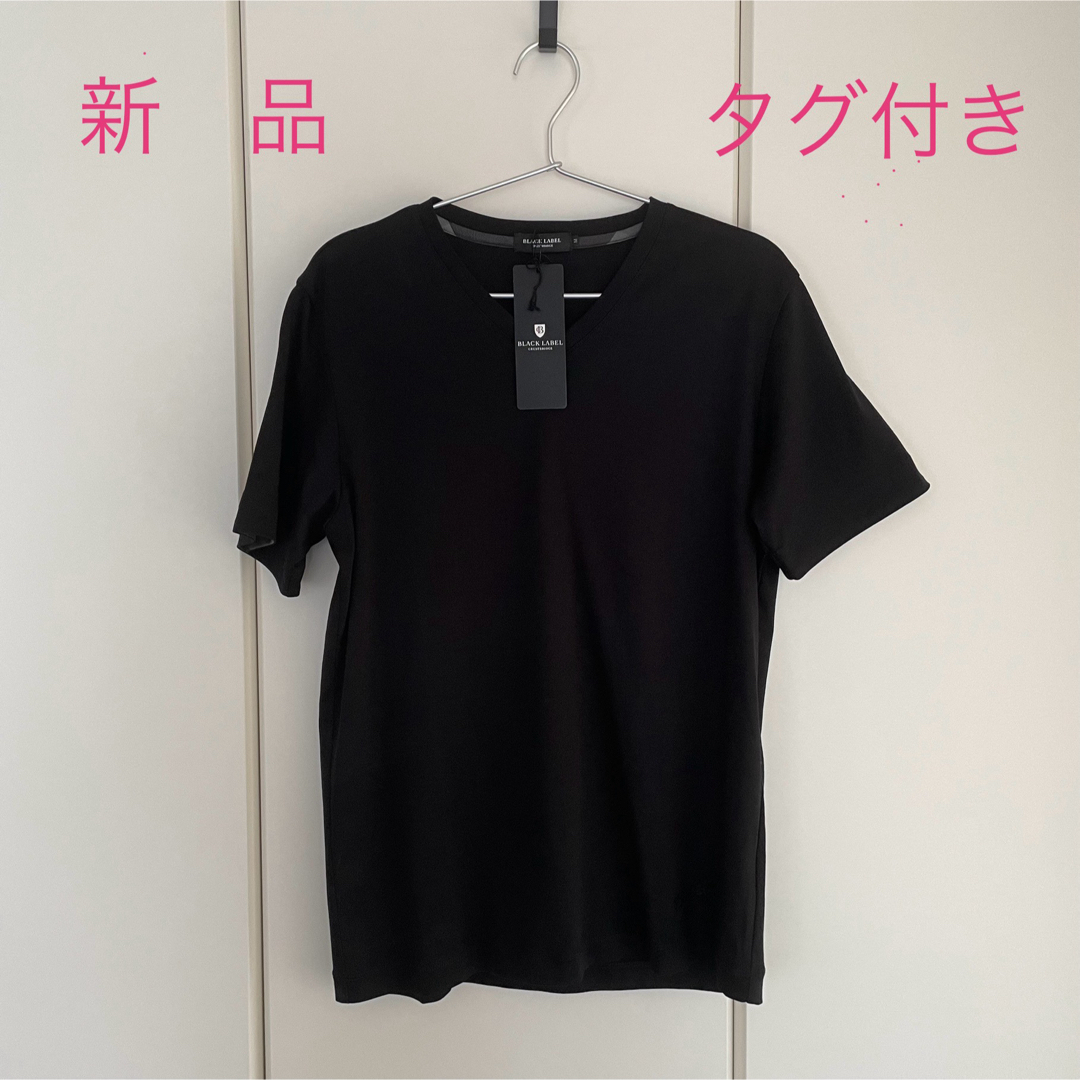 BLACK LABEL CRESTBRIDGE(ブラックレーベルクレストブリッジ)の【新品】バーバリー ブラックレーベル クリストブレッジ  Tシャツ　黒色　M メンズのトップス(Tシャツ/カットソー(半袖/袖なし))の商品写真